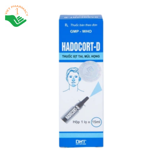 Thuốc xịt tai mũi họng Hadocort-D