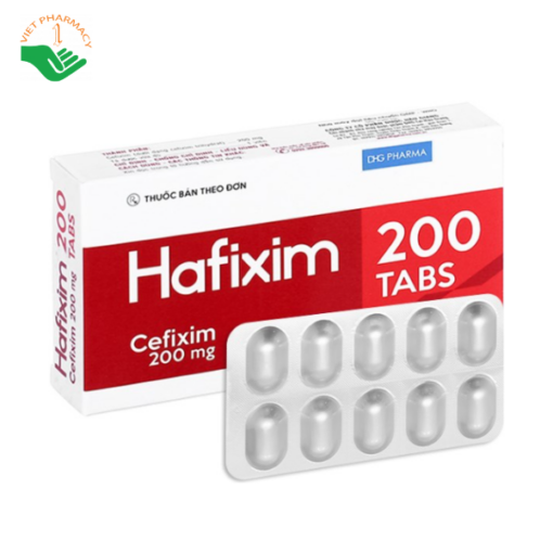 Hafixim 200 Tabs - Trị nhiễm khuẩn do vi khuẩn nhạy cảm