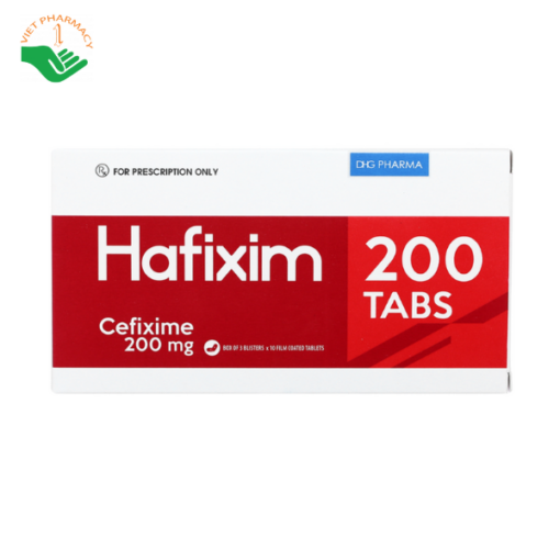 Hafixim 200 Tabs - Trị nhiễm khuẩn do vi khuẩn nhạy cảm