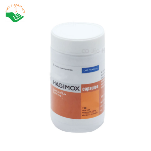 Thuốc Hagimox Capsules 500mg (Nâu - cam)