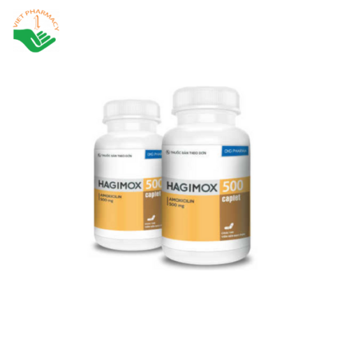 Thuốc Hagimox Capsules 500mg (Vàng - nâu)