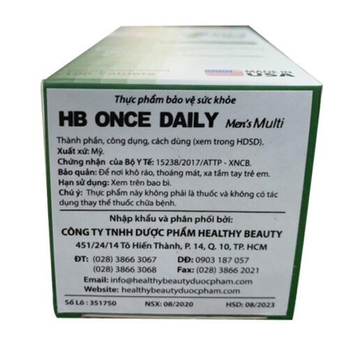 Tăng cường sức khỏe nam giới Healthy Beauty HB Once Daily Men