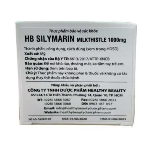 Viên uống bổ gan Healthy Beauty HB Silymarin Milkthistle 1000mg