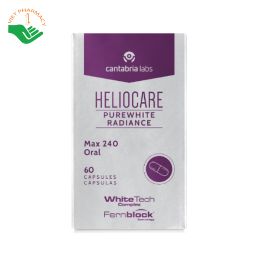 Viên uống trắng da & ngăn ngừa lão hóa Heliocare Purewhite Radiance Max 240