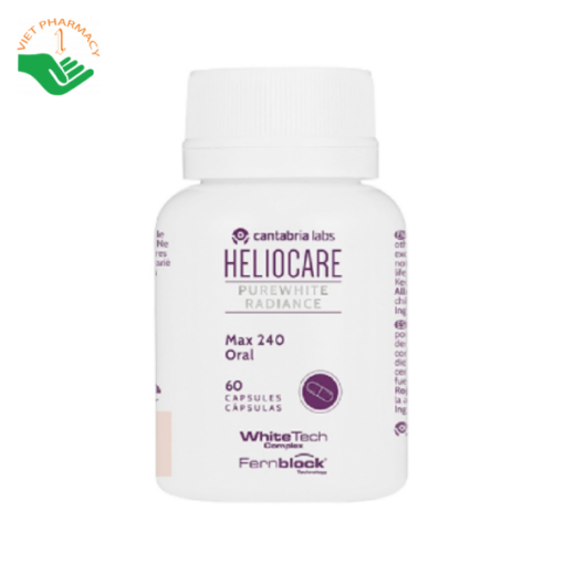 Viên uống trắng da & ngăn ngừa lão hóa Heliocare Purewhite Radiance Max 240