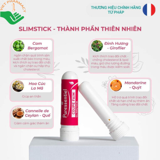 Thanh hít giảm cân Puressentiel Slimstick Inhaleurs Minceur