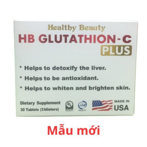 Hỗ trợ ngăn lão hóa da Healthy Beauty HB Glutathion- C Plus