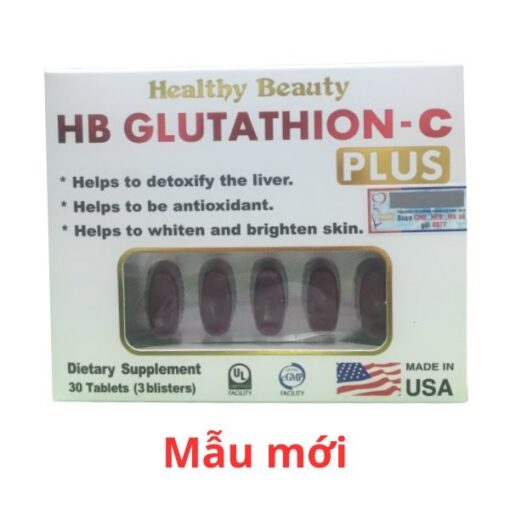 Hỗ trợ ngăn lão hóa da Healthy Beauty HB Glutathion- C Plus