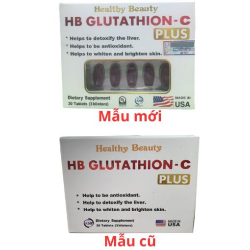 Hỗ trợ ngăn lão hóa da Healthy Beauty HB Glutathion- C Plus