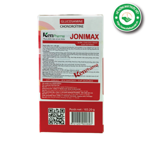 Viên hỗ trợ xương khớp JONIMAX KenPharma (Hộp 1 chai 60 viên)