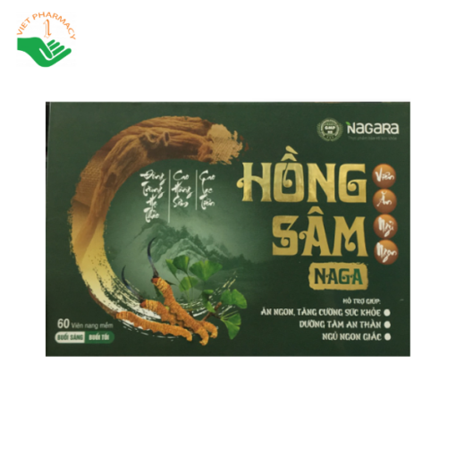 Viên uống ăn ngủ ngon Hồng Sâm Naga