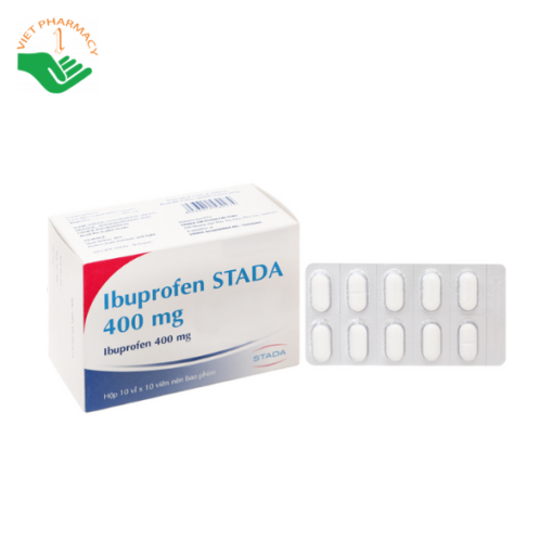 Thuốc giảm đau, hạ sốt, kháng viêm Ibuprofen STADA 400mg