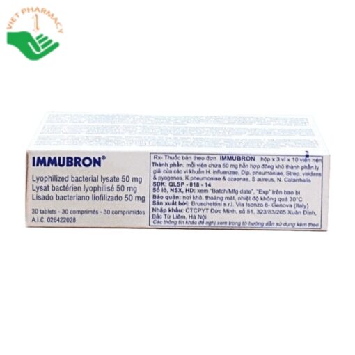 Immubron 50mg viên ngậm phòng nhiễm trùng đường hô hấp