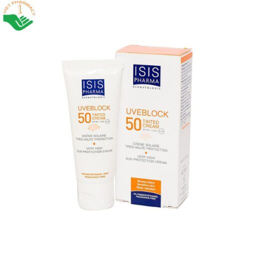 Kem chống nắng cho da nhạy cảm Isis Pharma Uveblock Tinted Cream SPF 50+