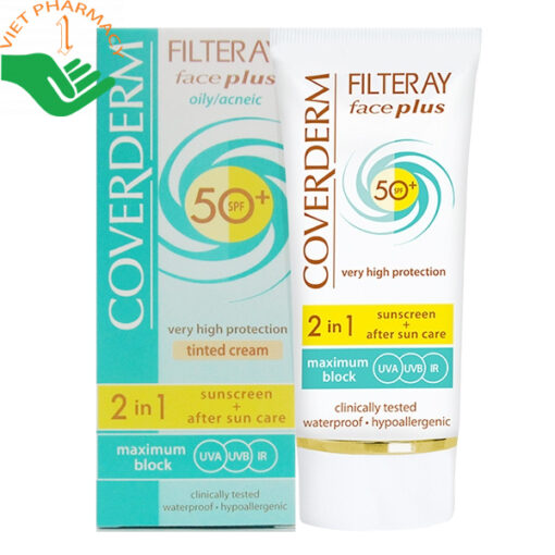 Kem chống nắng Coverderm Filteray Face Plus Oily/ Acneic SPF 50+