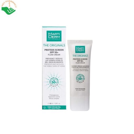 Kem chống nắng MartiDerm The Originals Proteos Screen SPF50+ Fluid Cream