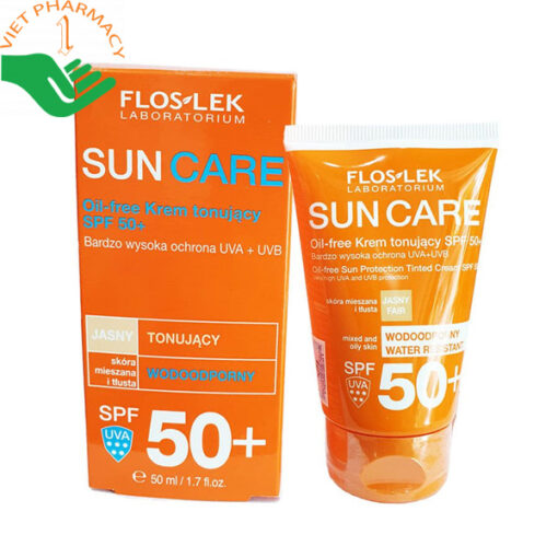 Kem chống nắng Floslek Sun Care Oil-Free Toning Cream SPF 50+