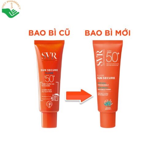 Kem chống nắng trong suốt và không gây nhờn da SVR Sun Secure Fluide SPF50+