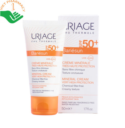 Kem Chống Nắng Màng Lọc Khoáng Uriage Bariesun SPF50+ Creme Minerale