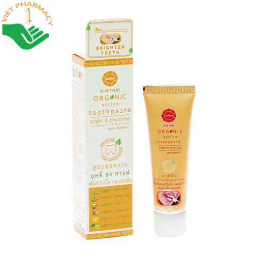 Kem đánh răng AimThai Organic Active Bright & Charming 20g