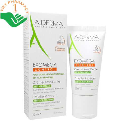 Kem dưỡng ẩm A Derma Exomega Control Emollient Cream