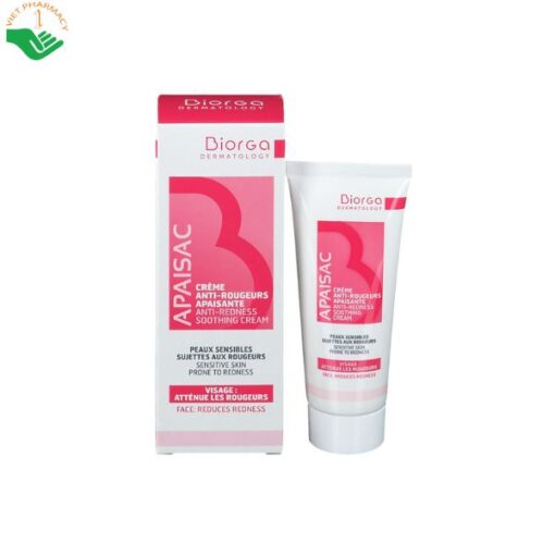 Kem dưỡng làm dịu da ửng đỏ Biorga Dermatology Apaisac Anti-Redness Soothing Cream