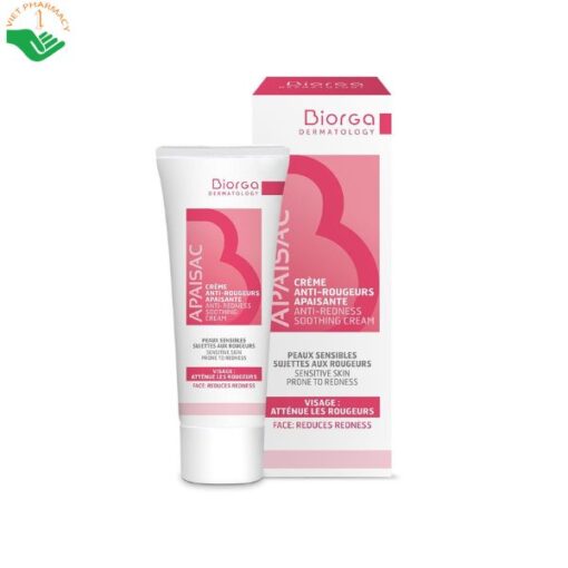 Kem dưỡng làm dịu da ửng đỏ Biorga Dermatology Apaisac Anti-Redness Soothing Cream