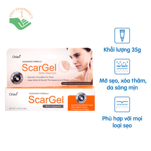 Kem hỗ trợ làm mờ sẹo Orlavi ScarGel