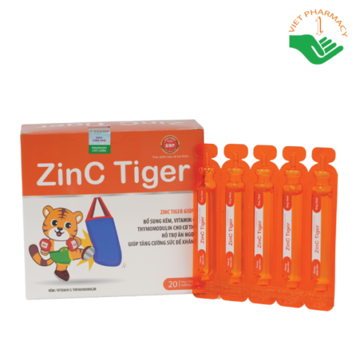 Kẽm Hổ Zinc Tiger Pharmalink OTC (Hộp 20 ống x 10ml)