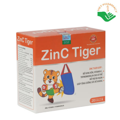 Kẽm Hổ Zinc Tiger Pharmalink OTC (Hộp 20 ống x 10ml)