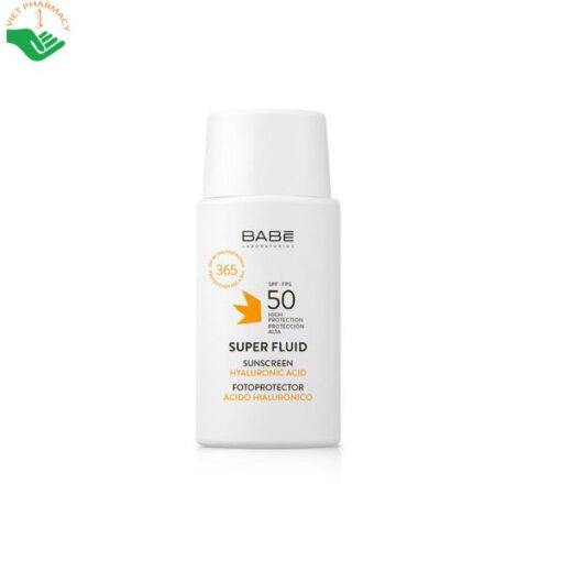 Kem chống nắng BABE SUPER FLUID HYALURONIC ACID SUNCREEN SPF50