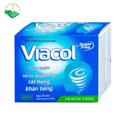 Kẹo ngậm ho không đường Viacol