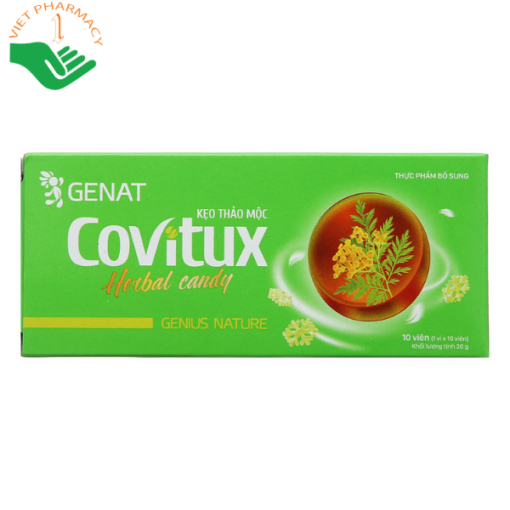 Kẹo thảo mộc Covitux giúp giảm đau rát họng