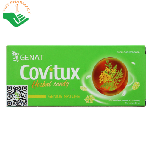 Kẹo thảo mộc Covitux giúp giảm đau rát họng