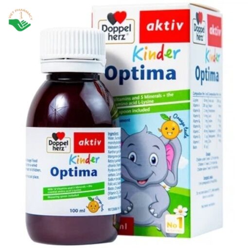 Siro uống Kinder Optima giúp trẻ ăn ngon, tăng cường đề kháng