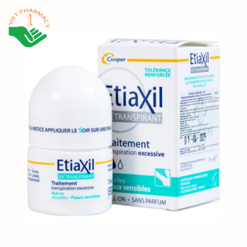 Lăn khử mùi Etiaxil Detranspirant Traitement Aisselles Confort màu nâu cho da siêu nhạy cảm 15ml