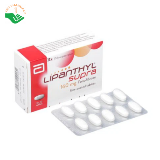 Lipanthyl Supra 160mg (Hộp 3 vỉ x 10 viên)