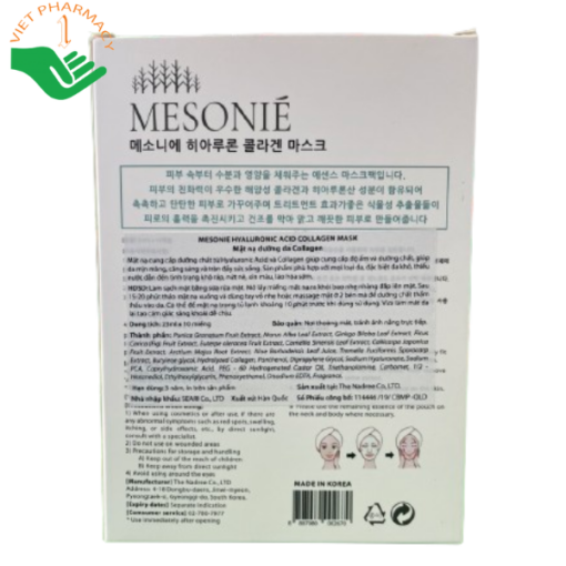 Mặt nạ dưỡng da Collagen MESONIE HYALURONIC ACID COLLAGEN MASK