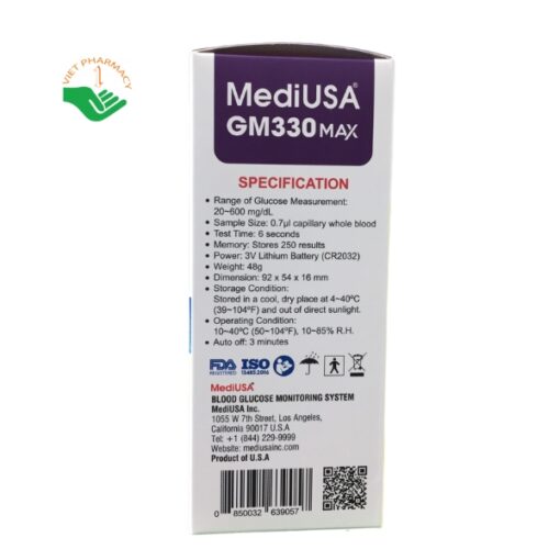 Máy đo đường huyết tự động MediUSA GM330 Max