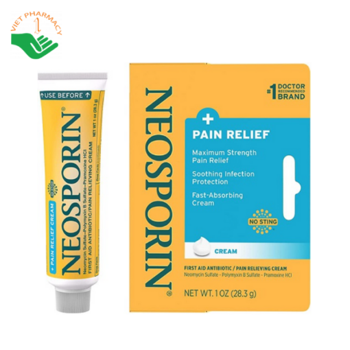 Kem mỡ kháng sinh Neosporin Pain Relief Ointment 14.2g