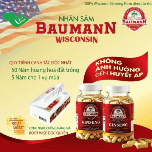 Nhân sâm Mỹ Wisconsin Baumann Ginseng USA