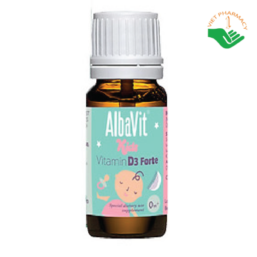 Nhỏ giọt cho trẻ AlbaVit Kids Vitamin D3 Forte (Hộp 1 chai 10ml)