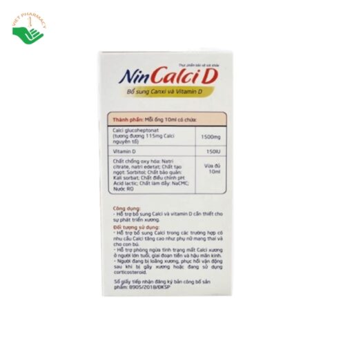 Nin Calci D bổ xung Canxi và Vitamin D