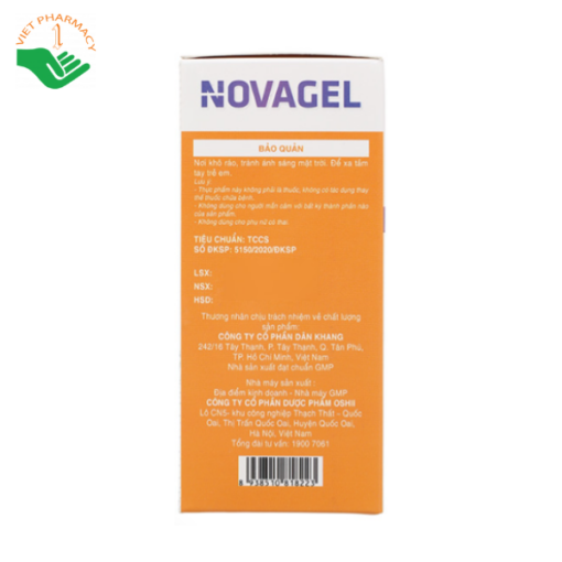 Novagel Dân Khang -  Hỗ trợ bảo vệ niêm mạc dạ dày, giảm acid dịch vị