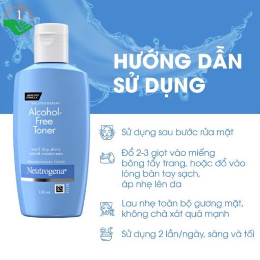 Nước hoa hồng không cồn Neutrogena Alcohol Free Toner 150ml