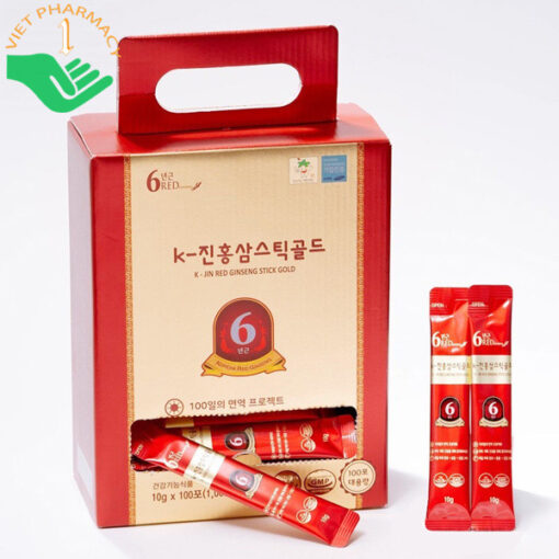 Hồng sâm cô đặc Hàn Quốc K Jin Red Ginseng Stick Gold 100 gói