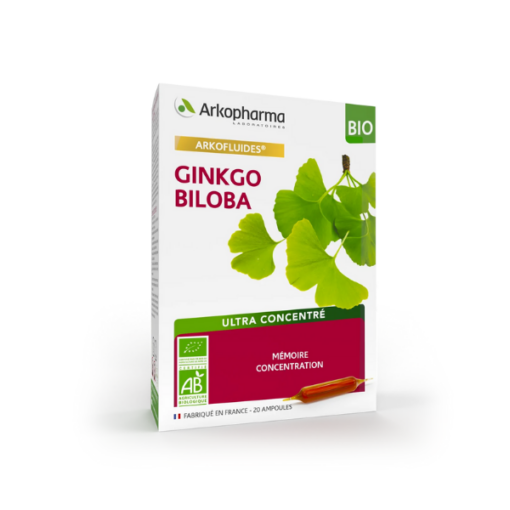 Nước uống bổ não Arkopharma Arkofluides Ginkgo Biloba BIO