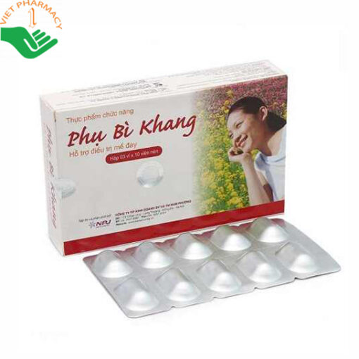 Phụ Bì Khang hỗ trợ giảm mề đay, mẩn ngứa, dị ứng (Hộp 30 viên)