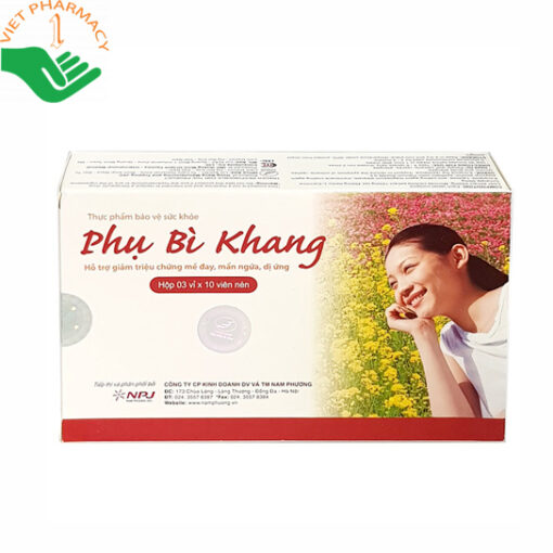 Phụ Bì Khang hỗ trợ giảm mề đay, mẩn ngứa, dị ứng (Hộp 30 viên)