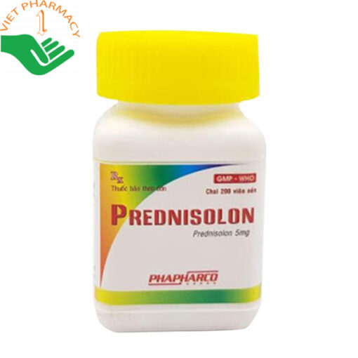 Thuốc kháng viêm Prednisolon 5mg Phapharco chai 200 viên nén